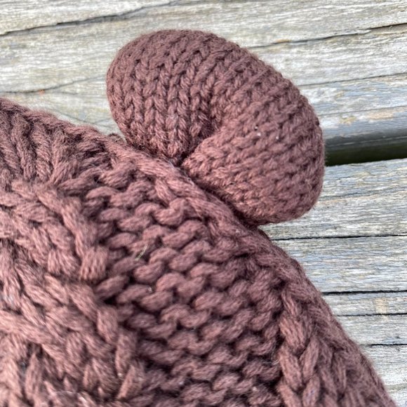 Gap Brown Knit Hat with Ears & Booties for Baby - Picture 9 of 13